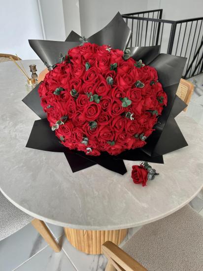 101 gül buketi 